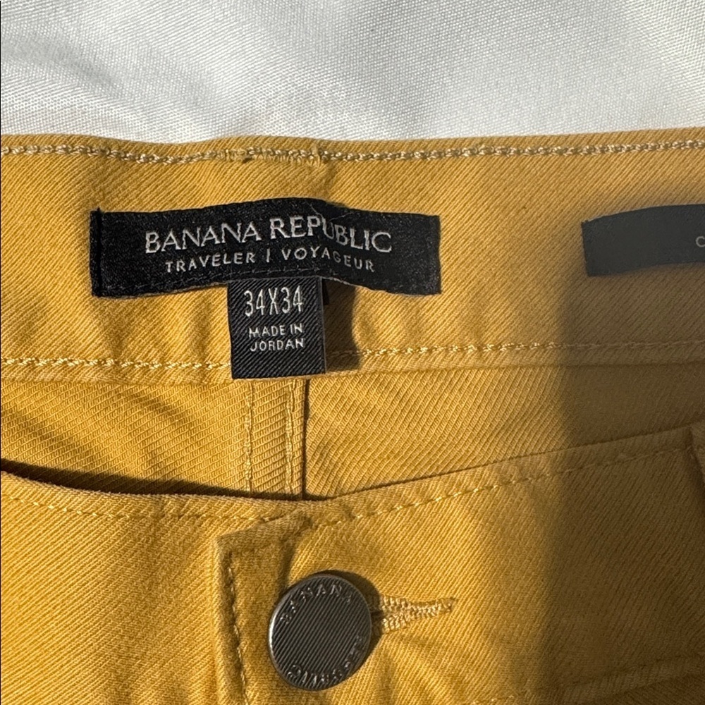 Banana Republic Traveler Jeans – Men’s 34x34 – Mustard Yellow - Slim Fit - NWT - Picture 4 of 14